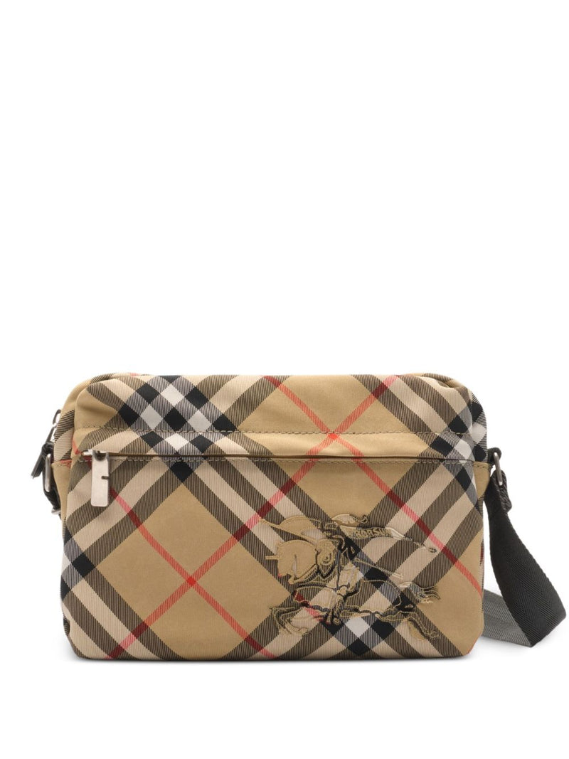 Burberry Equestrian Knight Check Messenger Bag – Beige