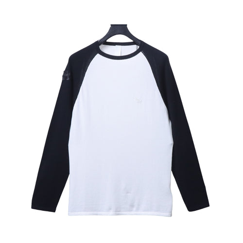 Stone Island Black and White Raglan T-Shirt