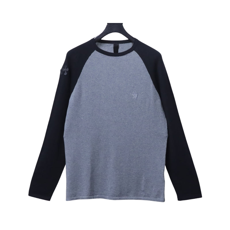 Stone Island Grey and Black Raglan T-Shirt