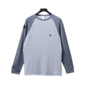 Stone Island Maglia Raglan Grigio Scuro con Patch Croce