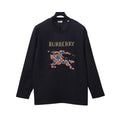 Burberry Cotone con Logo Ricamato Nera