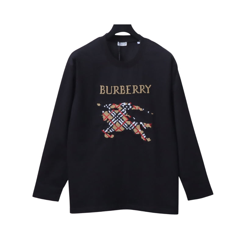 Burberry Cotone con Logo Ricamato Nera