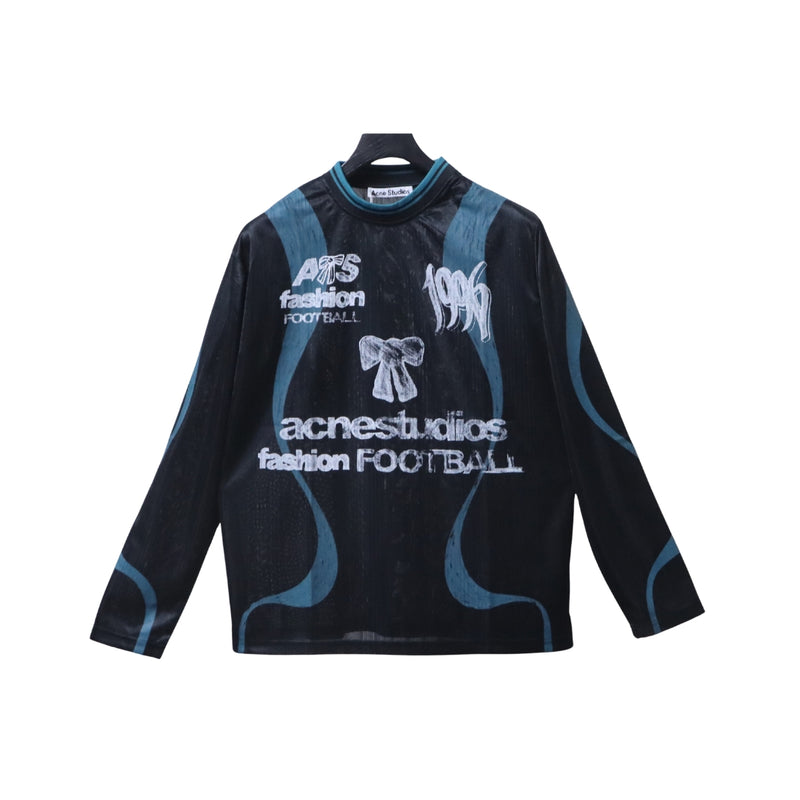Acne Studios Lunghe con Grafica Sportiva Nera