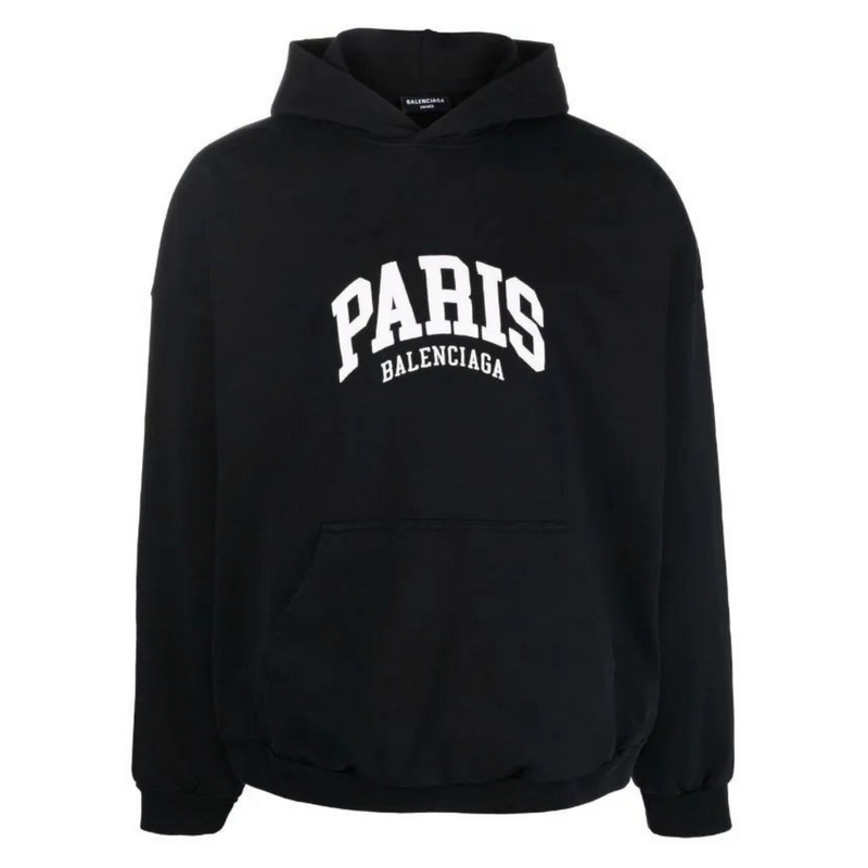 Balenciaga Cities Paris cotton jersey hoodie