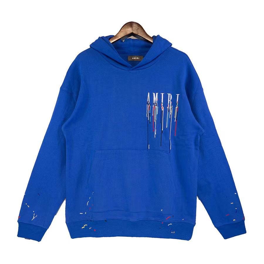 Amiri Embroidered Paint Drip Core Logo Hoodie