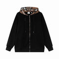 Burberry Check Hood Cotton blend Zip Hoodie