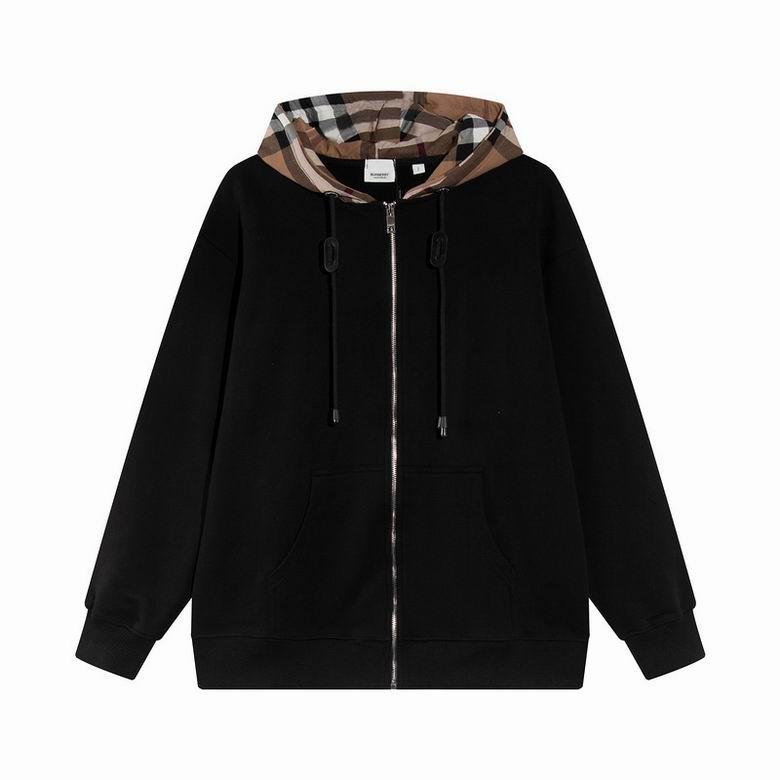 Burberry Check Hood Cotton blend Zip Hoodie