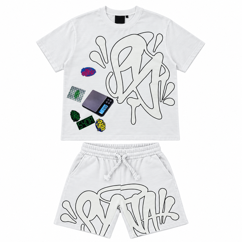SYNA Logo T-Shirt – Short Set – White