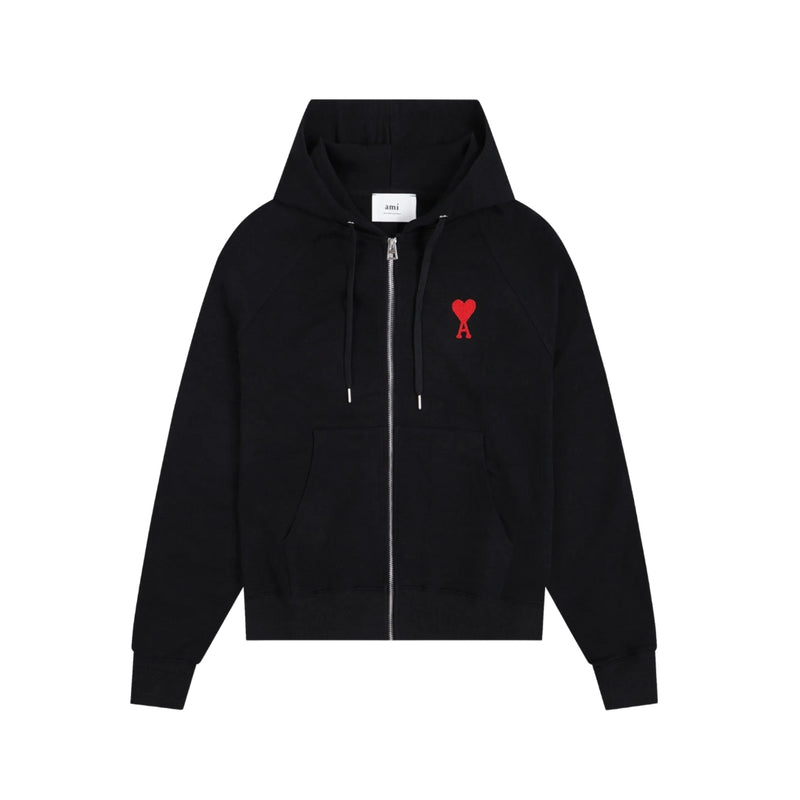 AMI Paris Logo-Embroidered Cotton-Jersey Sweatshirt