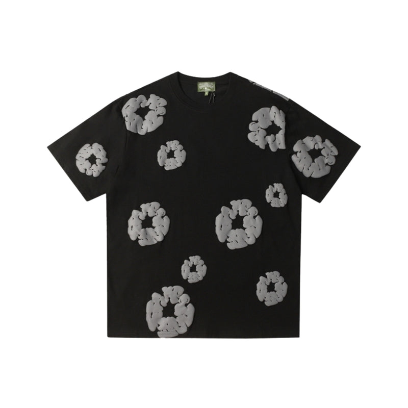 Denim Tears T-shirt Grey Clouds Black