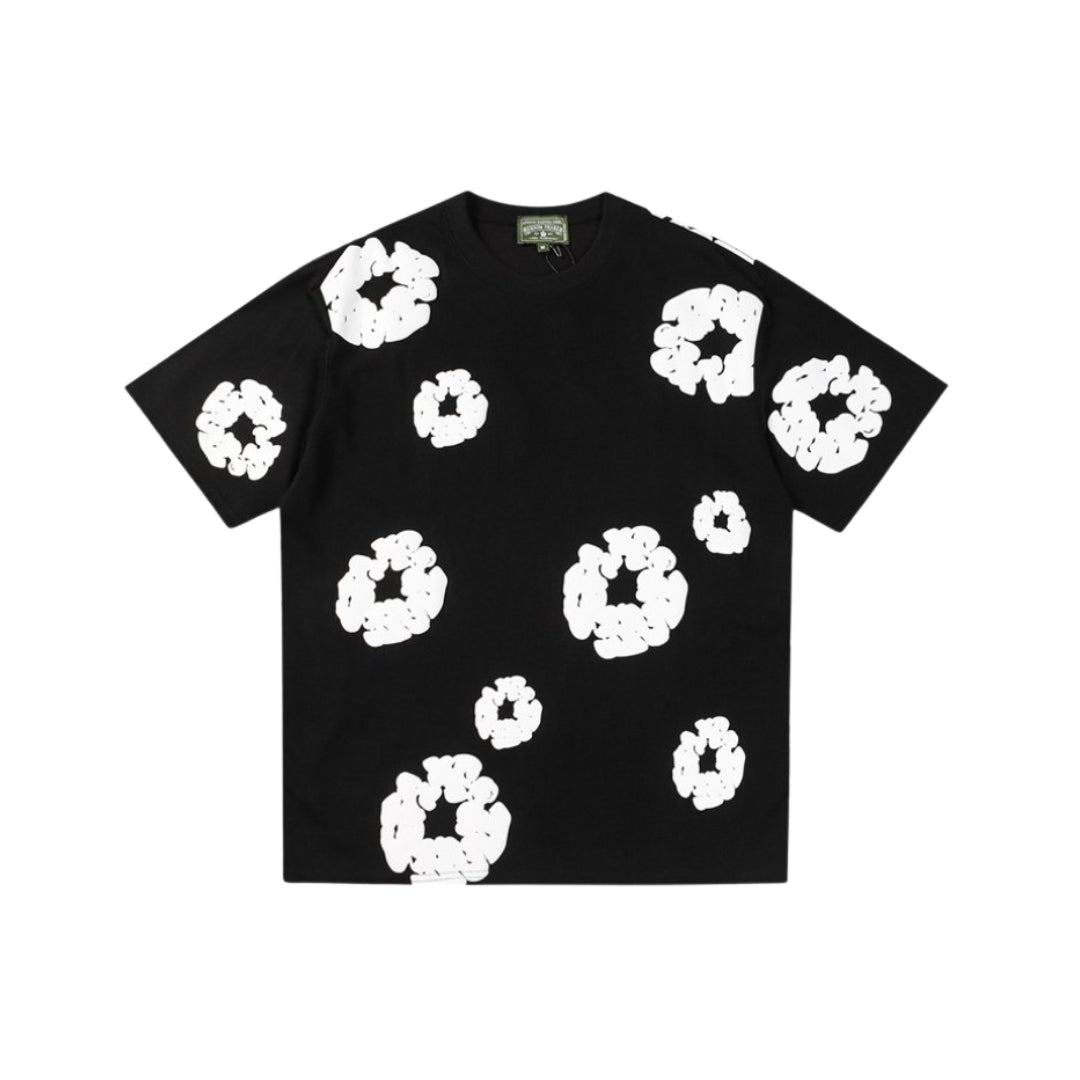 Denim Tears T-shirt White Clouds Black