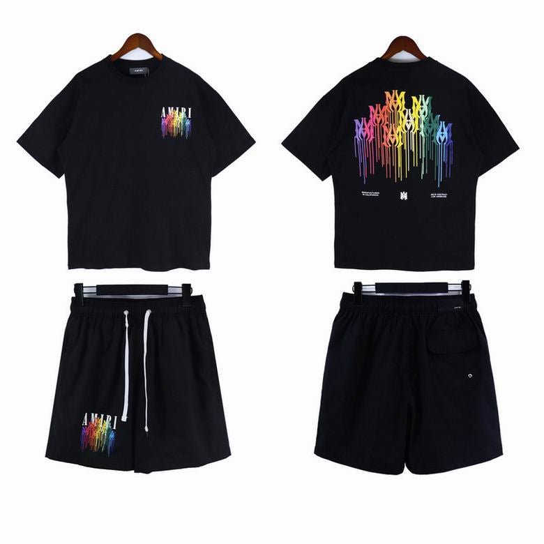 Amiri rainbow drip shirt