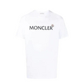 Moncler — Flocked Logo Cotton T-Shirt — White