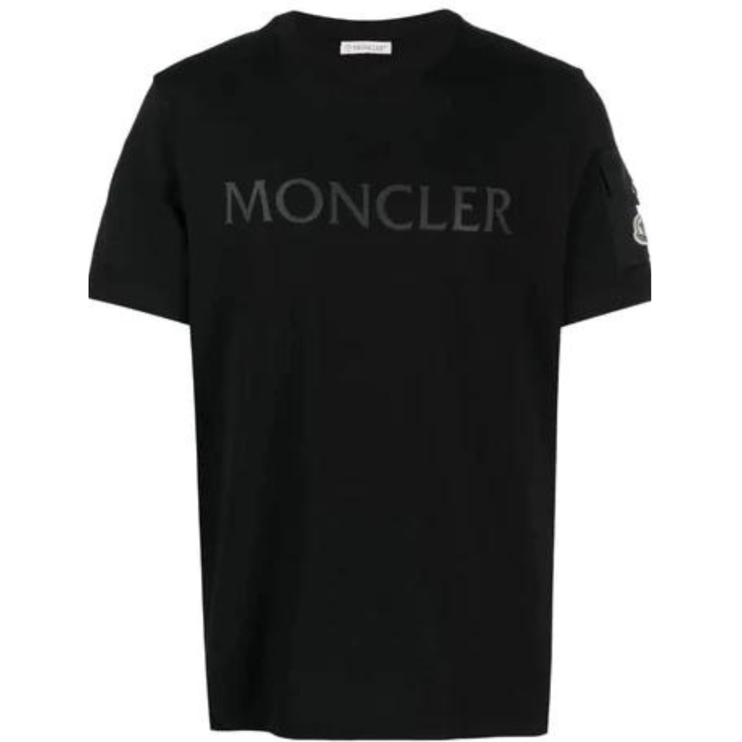 Moncler logo-print Cotton T-shirt Black