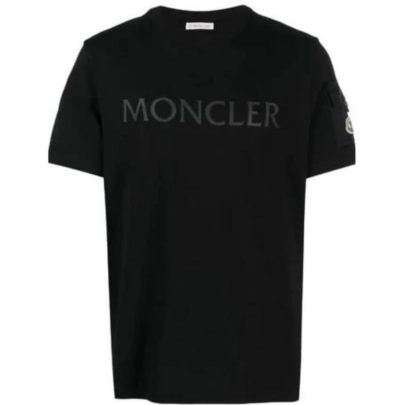 Moncler logo-print Cotton T-shirt Black
