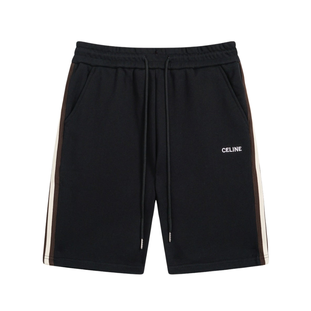 Celine Loose Ribbon Splicing Casual Shorts