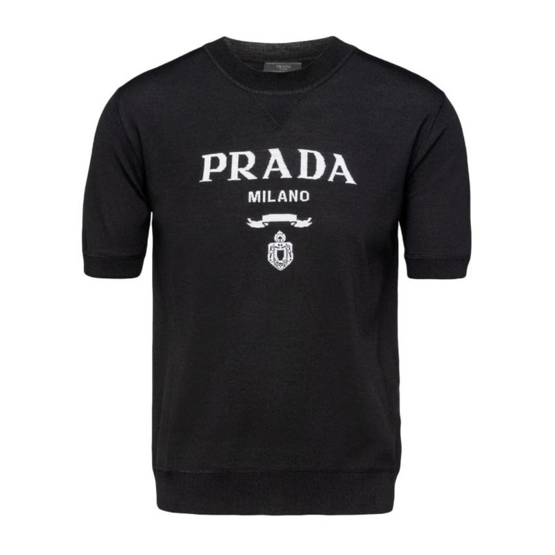 Prada Black Superfine Wool Crew-neck