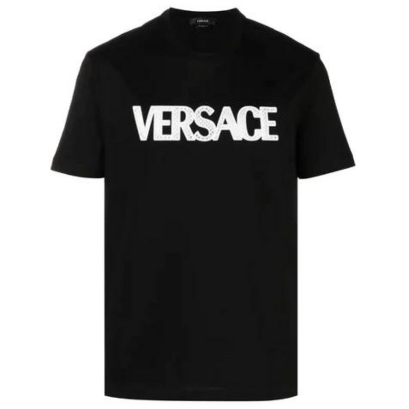 Versace Logo-Embroidered Short-Sleeved T-shirt