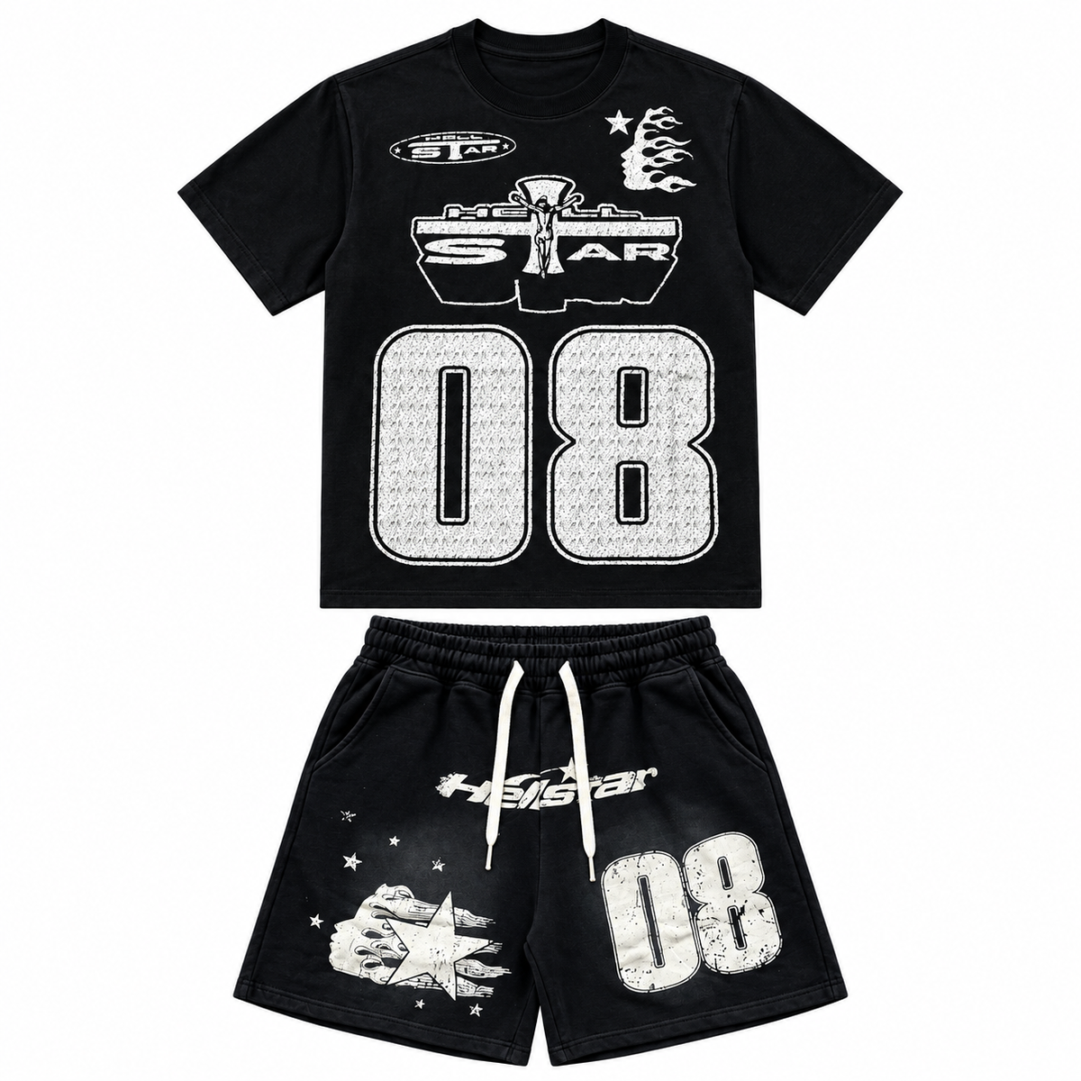 Hellstar 08 Graphic Shorts Set