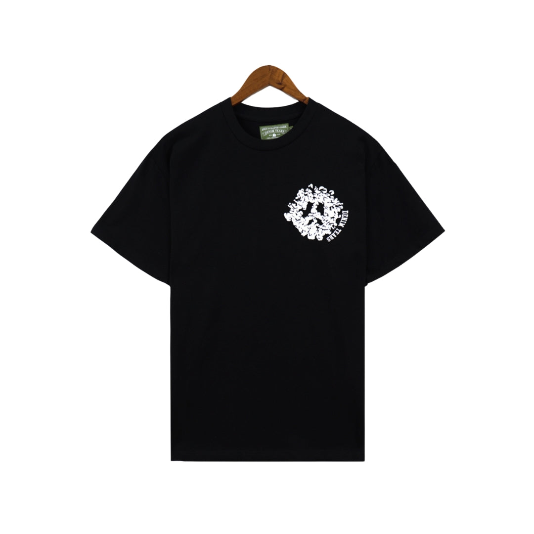 Denim Tears Round Neck Short Sleeve T-Shirt Black