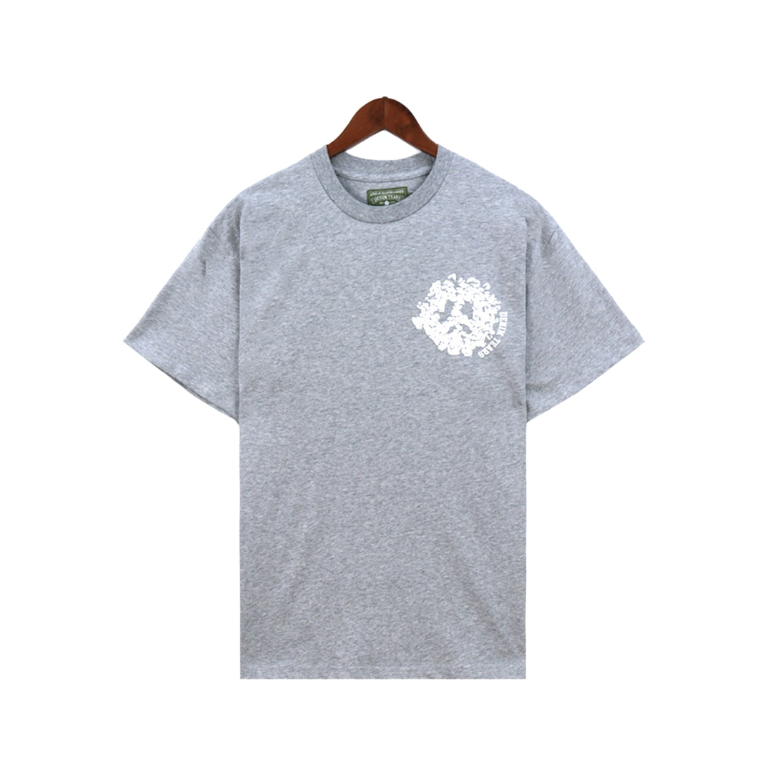 Denim Tears Round Neck Short Sleeve T-Shirt Gray