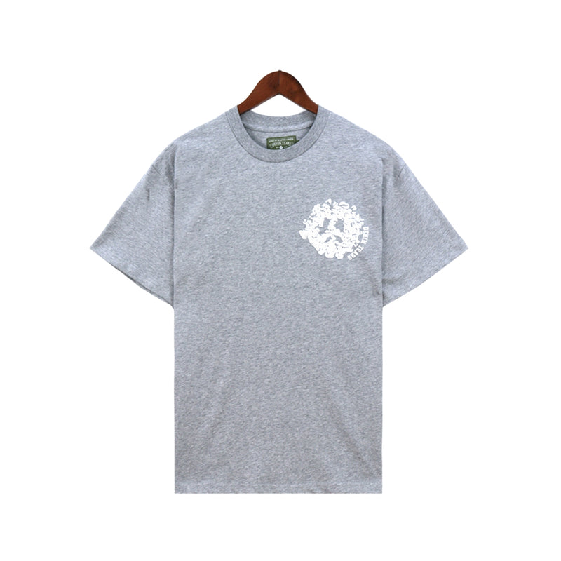 Denim Tears Round Neck Short Sleeve T-Shirt Gray