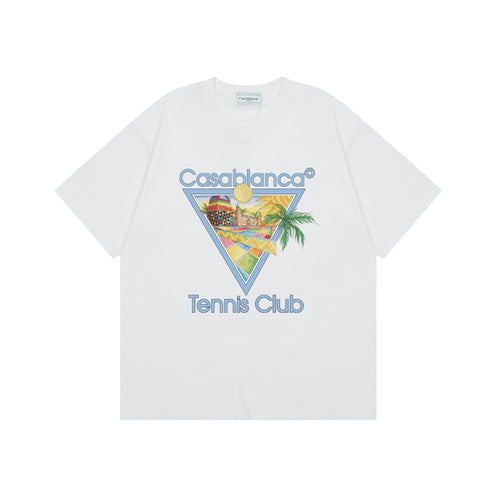 Casablanca Afro Cubism Tennis Club T-Shirt — White
