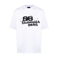 Balenciaga Men’s White Paris Printed T-Shirt