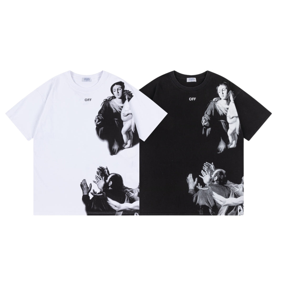 Off-White Blurred Mary Motif Black/White