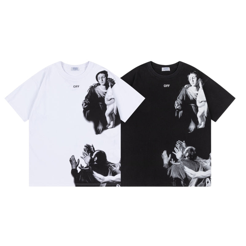 Off-White Blurred Mary Motif Black/White