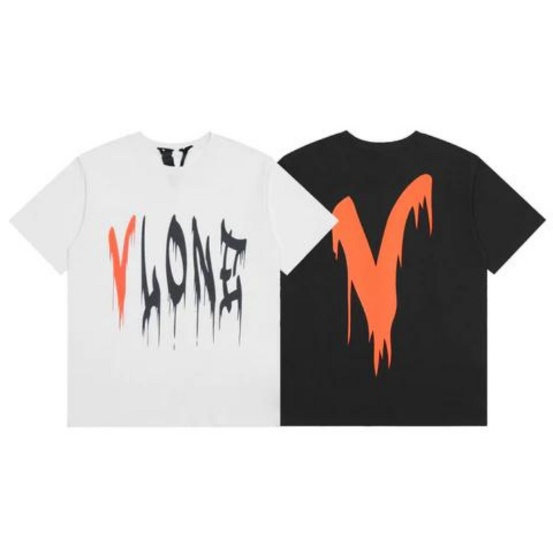 VLONE Dissolve letters tee black white