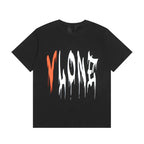 VLONE Dissolve letters tee black white