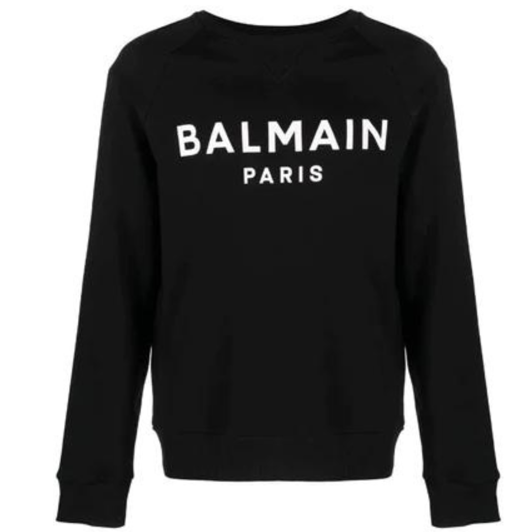 Balmain Iridescent logo cotton sweatshirt