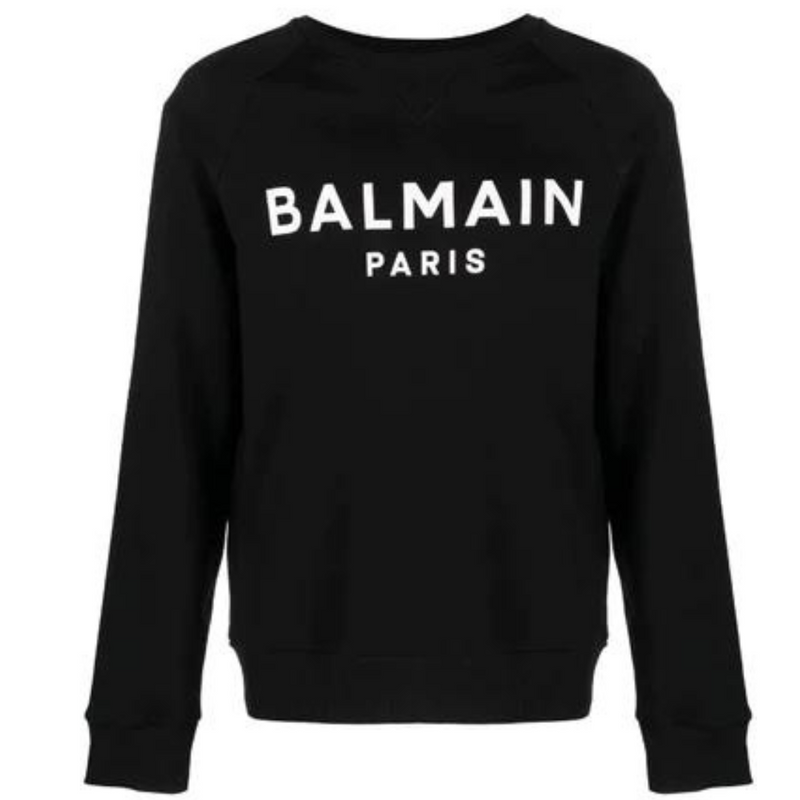 Balmain Iridescent logo cotton sweatshirt