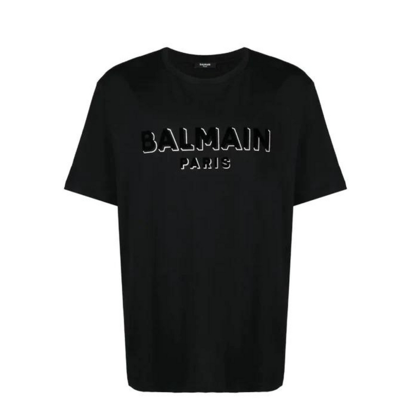 Balmain Biologic cotton t-shirt with flocked logo