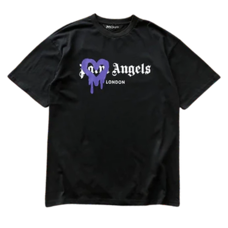 Palm Angels Graphic T-Shirt — Black and Purple