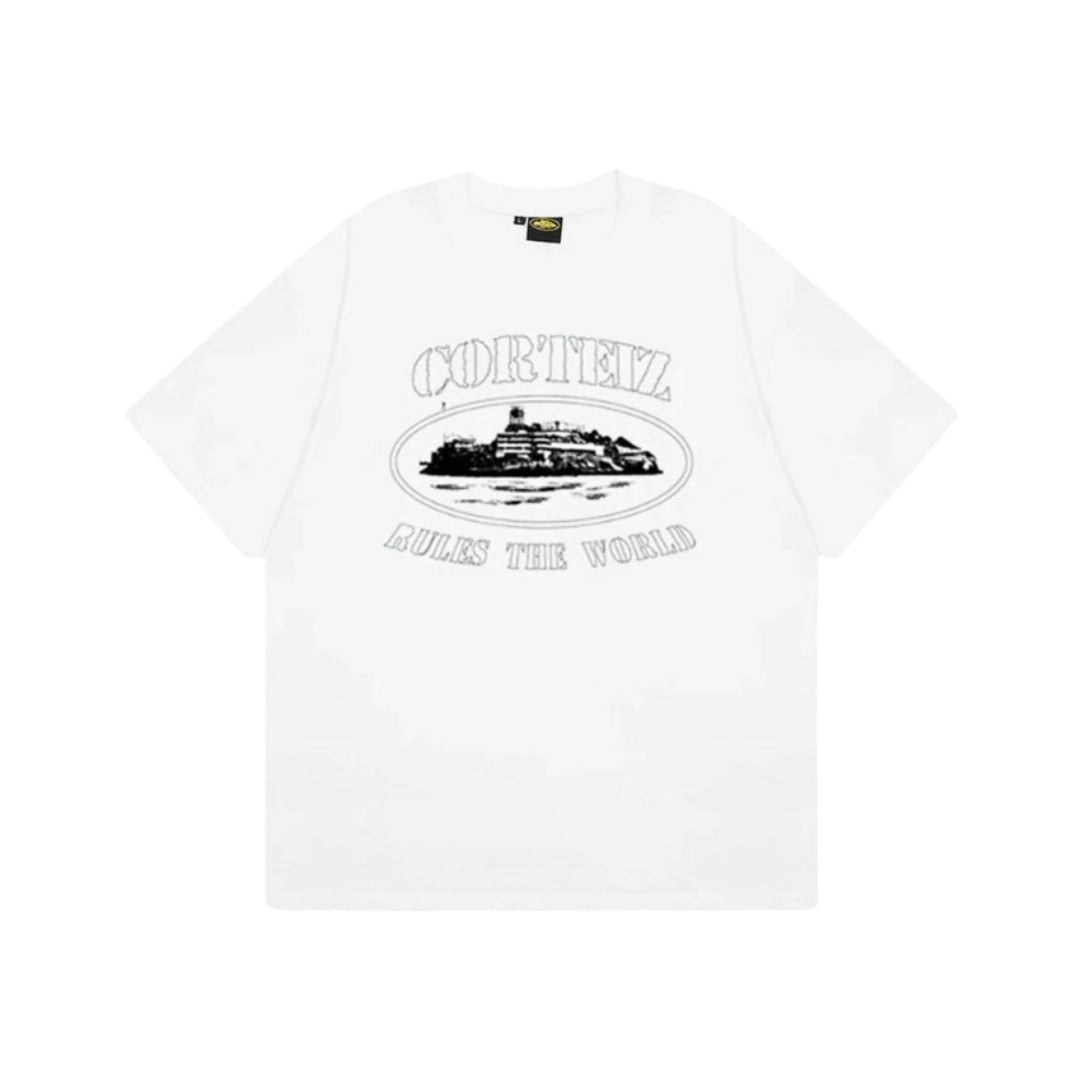 Corteiz T-shirt Rules The World White