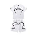 Hellstar Graphic Print Shorts and Tee White