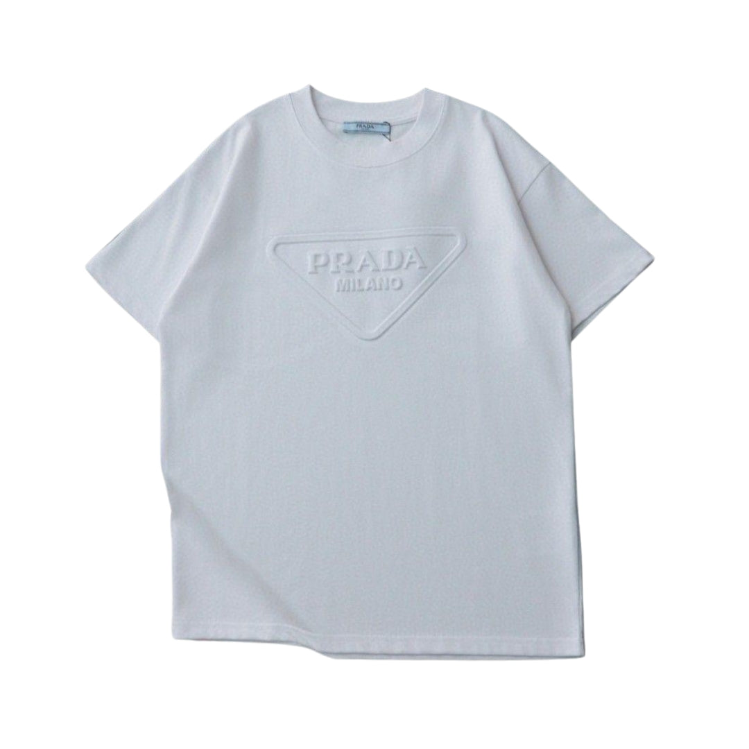 Prada — Interlock Logo T-Shirt — White