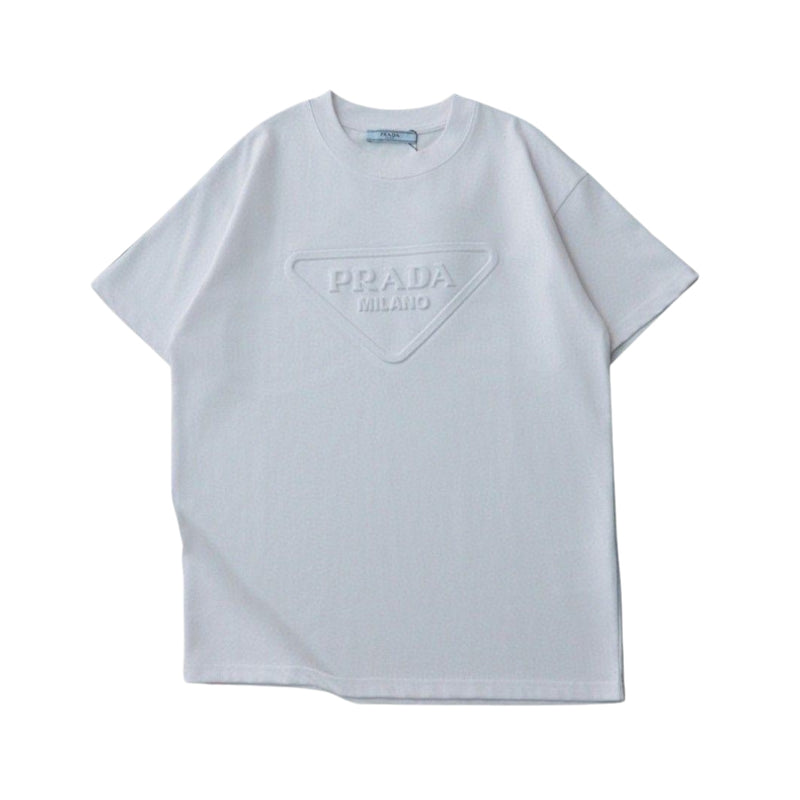 Prada — Interlock Logo T-Shirt — White