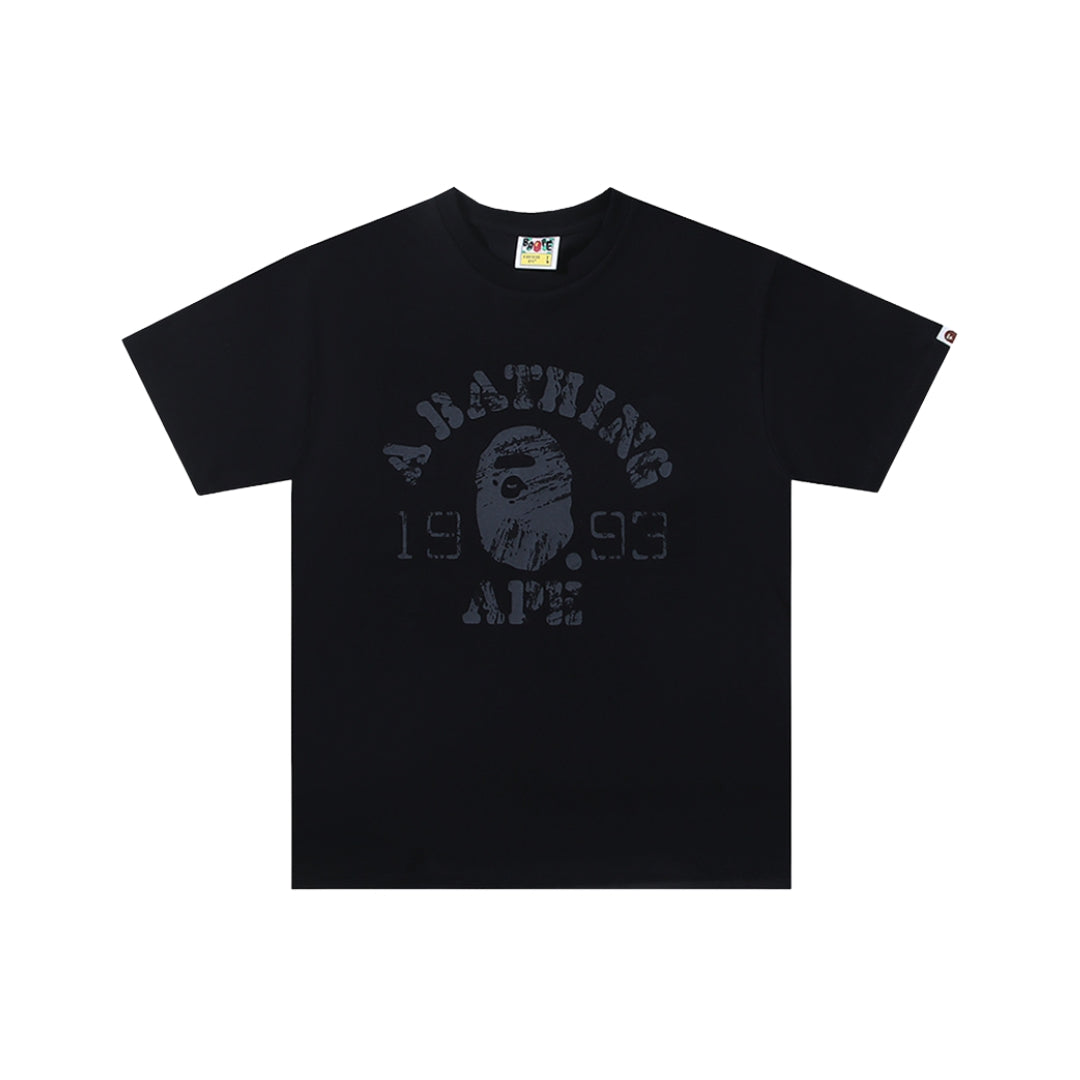 BAPE Stampa Serigrafica College Rilassato Nero
