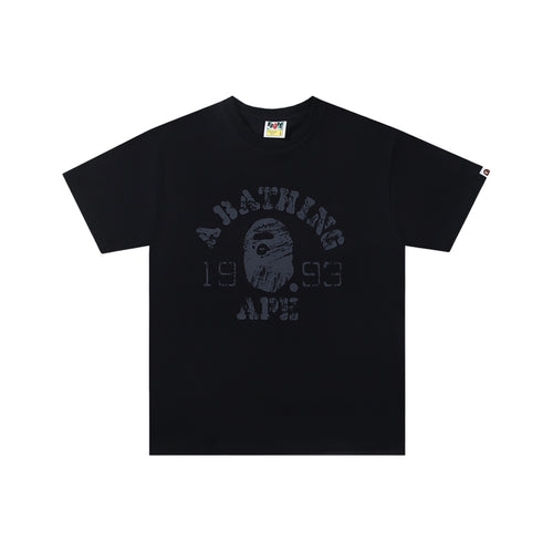 BAPE Stampa Serigrafica College Rilassato Nero