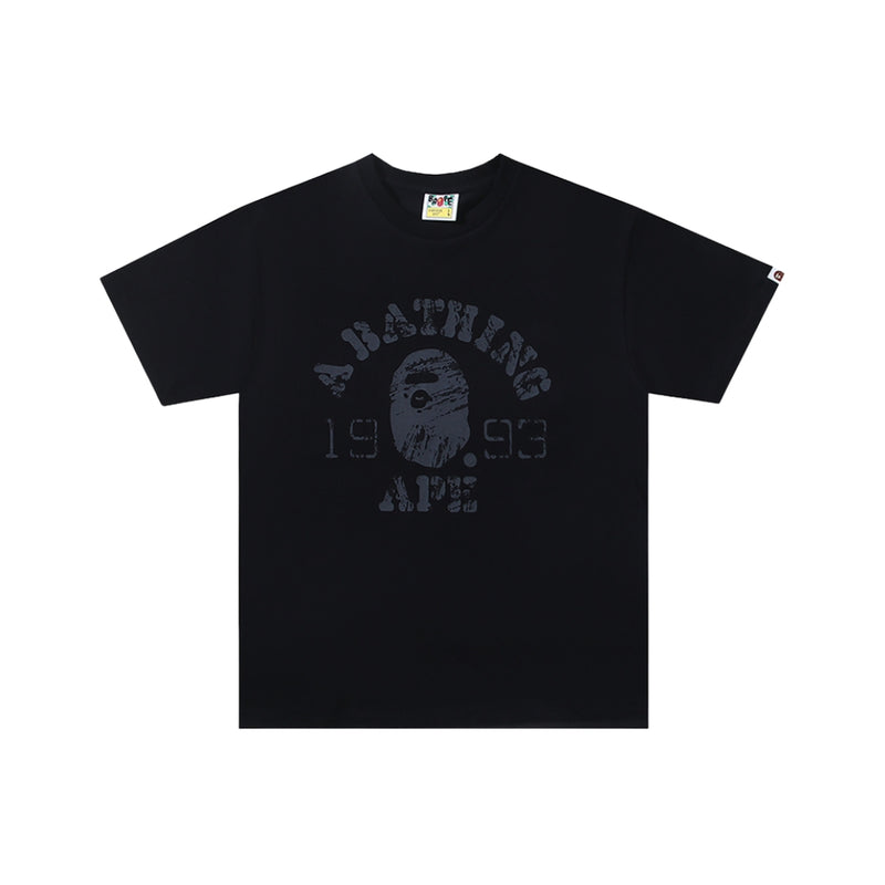 BAPE Stampa Serigrafica College Rilassato Nero