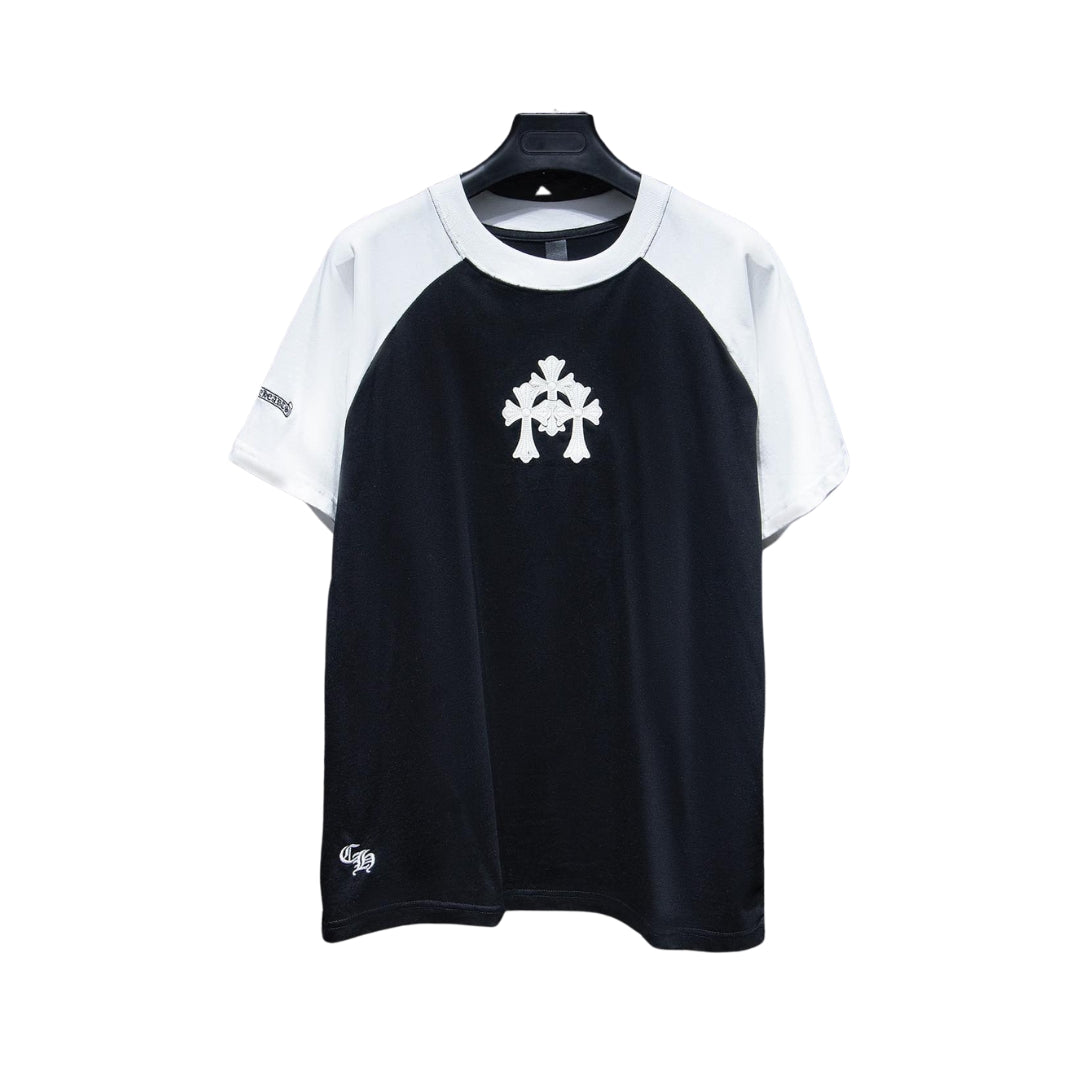 Chrome Hearts Black and White Short Sleeve T-Shirt