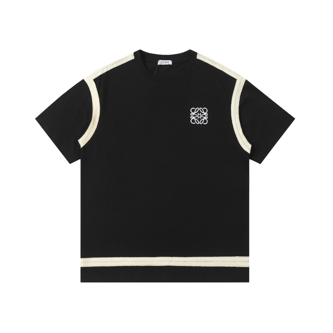 Loewe Pure Cotton Ribbon Embroidered Short-Sleeve