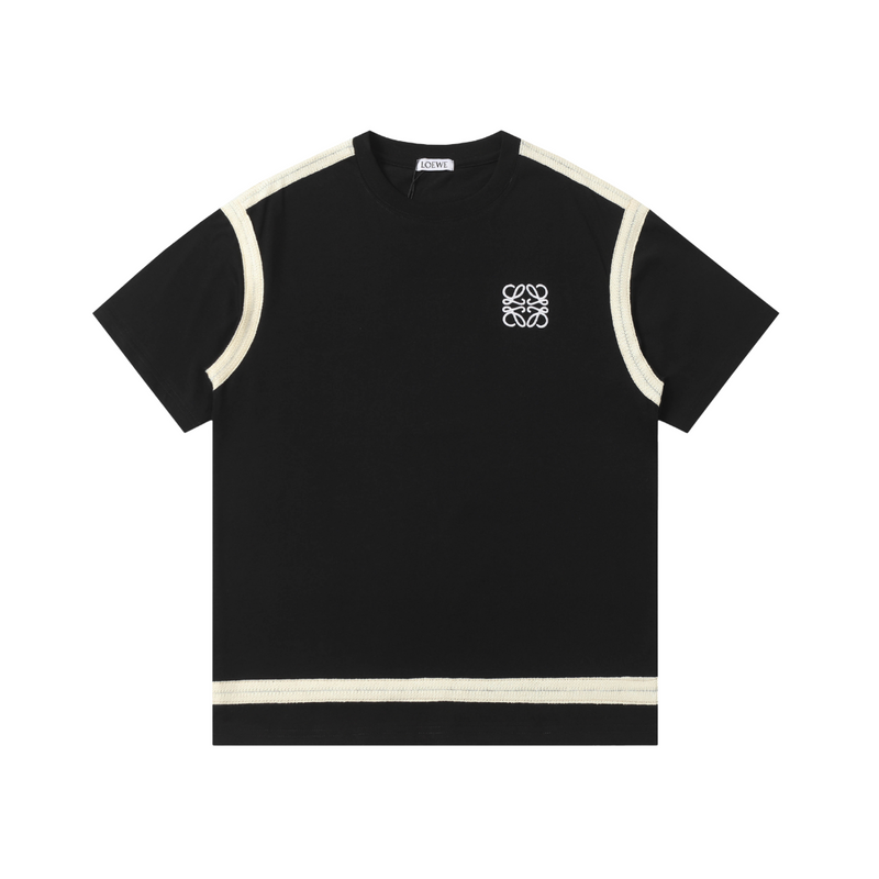 Loewe Pure Cotton Ribbon Embroidered Short-Sleeve