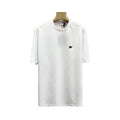 Prada White Cotton Triangle Logo T-Shirt