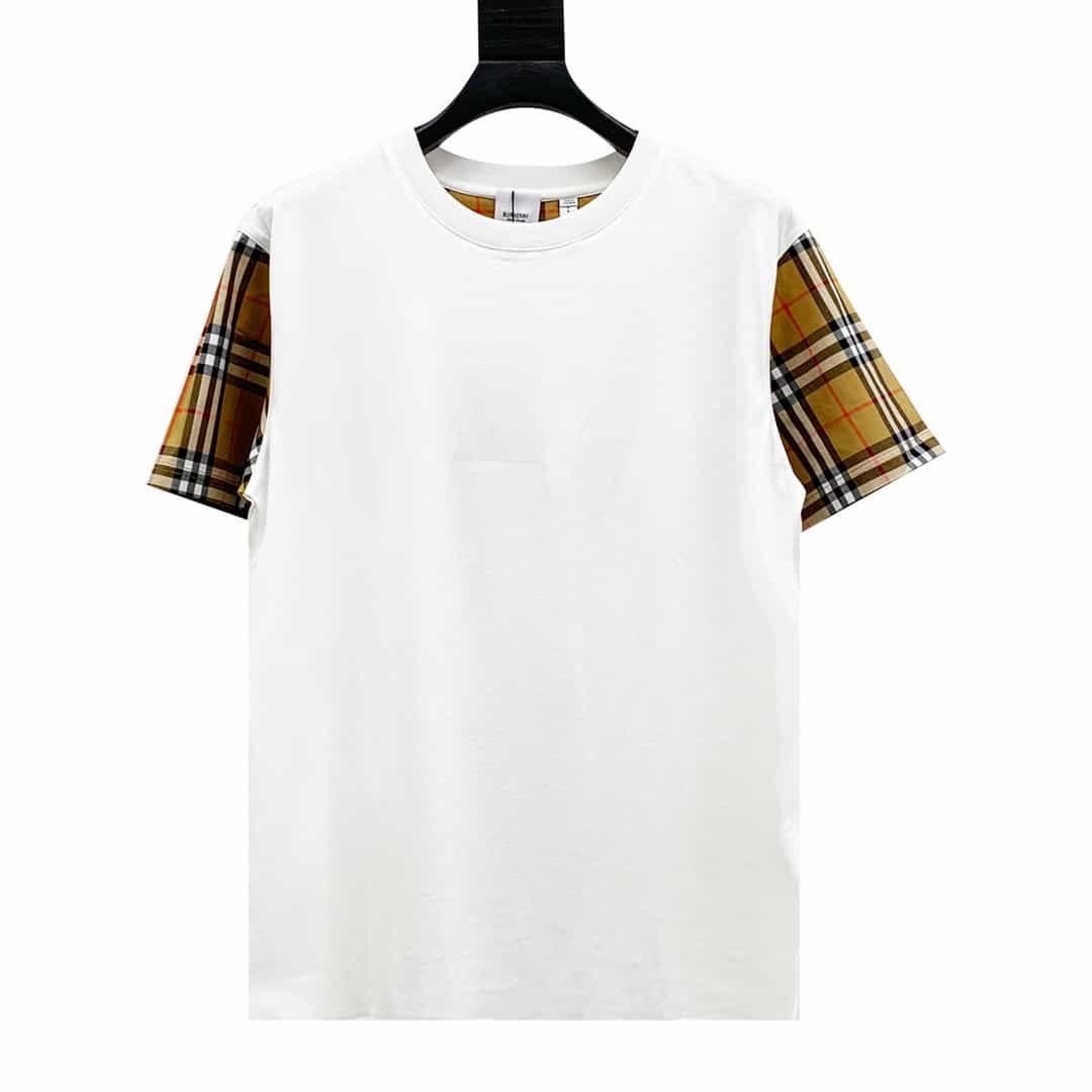 Burberry — Vintage Check Sleeve T-Shirt — White
