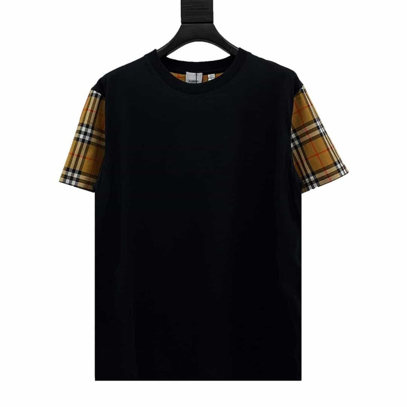 Burberry — Vintage Check Sleeve T-Shirt — Black