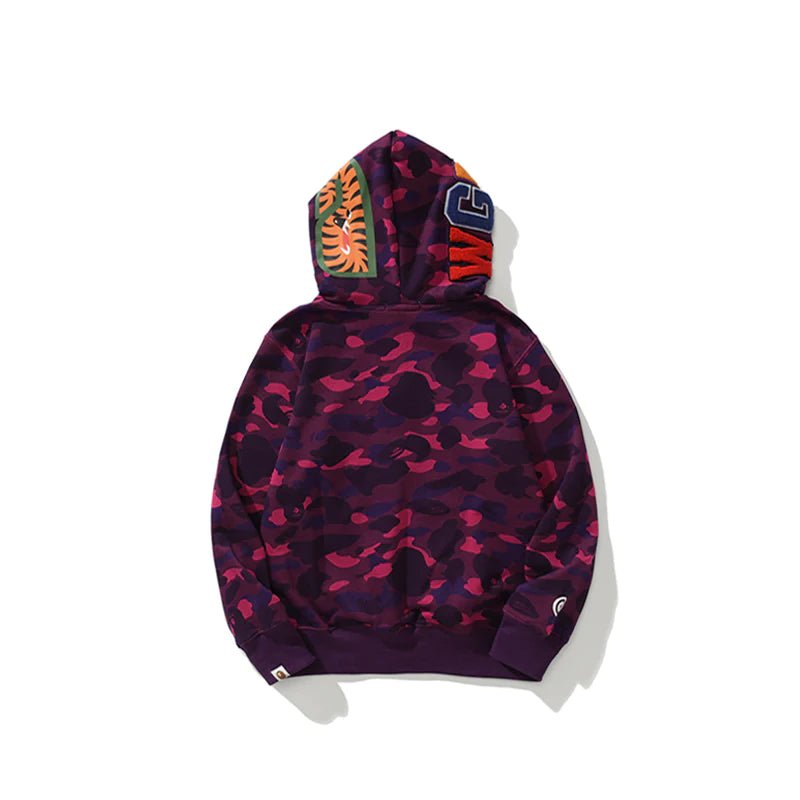 BAPE Purple Camo Shark Full Zip Hoodie